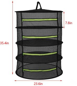 Ttlife Kruid Drogen Vouwen Visnet Droger Mesh Lade Droogrek Bloemen Hanger Vis Netto Visgerei Accessoire Tool 4 Layers