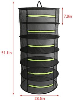 Ttlife Kruid Drogen Vouwen Visnet Droger Mesh Lade Droogrek Bloemen Hanger Vis Netto Visgerei Accessoire Tool 6 Layers