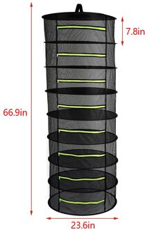 Ttlife Kruid Drogen Vouwen Visnet Droger Mesh Lade Droogrek Bloemen Hanger Vis Netto Visgerei Accessoire Tool 8 Layers