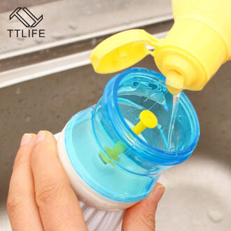 Ttlife Thuis Keuken Wassen Gebruiksvoorwerpen Pot Afwasborstel Met Afwasmiddel Zeepdispenser Wassen Pot Borstel Kichen Accessoires