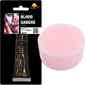 Tube vloeibaar horror nepbloed - schmink - rood - 20 ml - Halloween