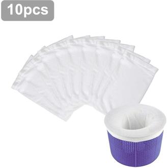 Tubs Herbruikbare Verwijdert Puin Fijnmazig Grote Nylon Zwembad Filter Sokken Mand Mouw Wit Schoon Schermen Saver Beschermen Netto 10stk