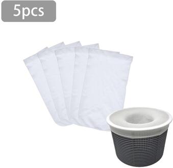 Tubs Herbruikbare Verwijdert Puin Fijnmazig Grote Nylon Zwembad Filter Sokken Mand Mouw Wit Schoon Schermen Saver Beschermen Netto 5stk