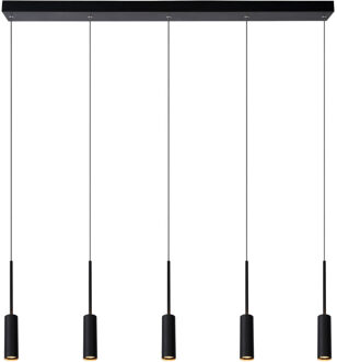 TUBULE Hanglamp 5xGeïntegreerde LED - Zwart