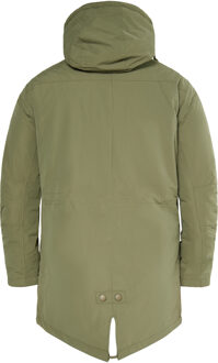 Tuffskull Anorak Heren militaire olijf - S