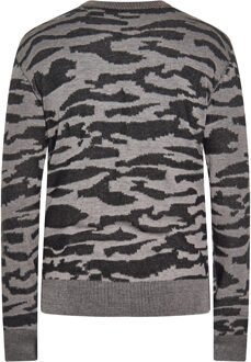 Tuffskull Jumper Heren zwart grijs melange - XL