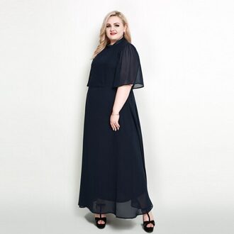 Tuhao 6XL 7XL Chiffon Jurken Grote Maten Vrouwen Casual Losse Lange Jurk Plus Size Elegante Jurk Party Vestidos Robe Rl Xxl