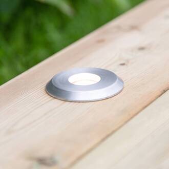 Tuin 24 Deklamp, zilver, opbouwlicht, 0.8W zwart, zilver