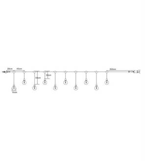 Tuin 24 LED lichtketting Deco, startset, transformator zwart, helder