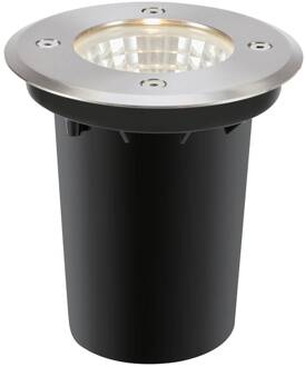 Tuin 24 LED vloerinbouwspot, zwart 9 W staal