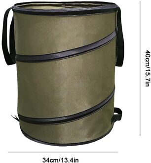 Tuin Afval Tas Vuilnis Vuilniszakken Draagbare Opvouwbare Herbruikbare Waterdicht Vuilnis Handgrepen Release Gesp Voor Outdoor 34x40cm