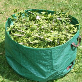 Tuin Afval Tas Vuilnis Vuilniszakken Groene Herbruikbare Waterdichte Heavy Duty Vuilnis Handvatten Voor Outdoor Gras Onkruid