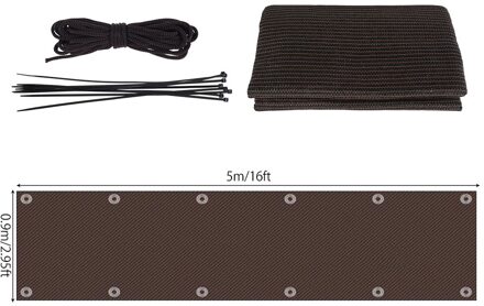 Tuin Anti-Uv Hdpe Zonnescherm Netto Outdoor Onderdak Balkon Privacy Screen Breeze Vangrail Luifel Hek Cover Achtertuin Accessoires 5x0.9M