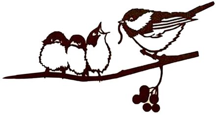 Tuin Art Outdoor Tuin Achtertuin Tak Metalen Rvs Art Metalen Vogel Yard Art Boom Vogel Dier Tuin Decoratie