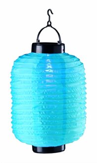 Tuin / balkon lampion op zonne energie blauw