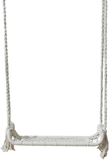 Tuin/balkon schommel / Macrame Swing - naturel - metaal/stof - 65 x 20 x 160 cm