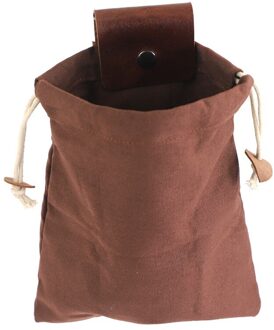 Tuin Canvas Bushcraft Tas Leer En Canvas Bushcraft Tas Tuin Fruit Plukken Tas Outdoor Camping Opbergtas donker grijs