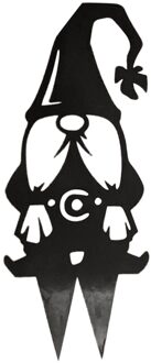 Tuin Crreative Card Staal Tak Gnomes Decoratie Metalen Boom Art Metal Gnome Tuin Staal Zilveren Pop Decor Leuke Metalen Dwerg