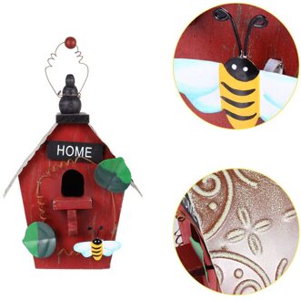 Tuin Decoratie House Bird Feeder Opknoping Outdoor Houten Vogels Nest Opknoping Decoratie Vogels Huis Hanger Versiering