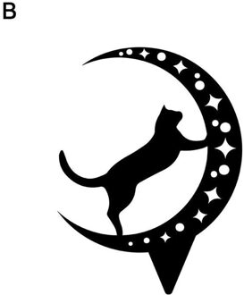 Tuin Decoratie Katten Yard Art Pasen Tuin Decoratie Outdoor Zwart Acryl Card Hollow Decoratie Kat Decor V4G0 B