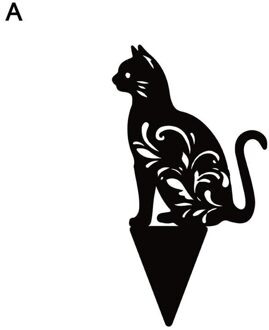 Tuin Decoratie Katten Yard Art Pasen Tuin Decoratie Outdoor Zwart Acryl Card Hollow Decoratie Kat Decor V4G0