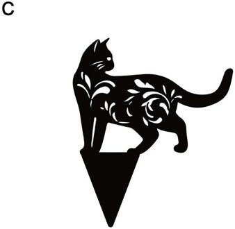 Tuin Decoratie Katten Yard Art Pasen Tuin Decoratie Outdoor Zwart Acryl Card Hollow Decoratie Kat Decor V4G0