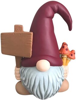Tuin Decoratie Outdoor Gnome Standbeeld Collectible Beeldjes Miniatuur Hars Standbeeld Tuinieren Gnome Deco Jardin Exterieur wijn