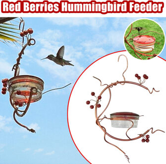 Tuin Decoraties Binnenplaats Vogel Feeder Rode Bessen Hummingbird Feeder Jardin Decoratie Exterieure