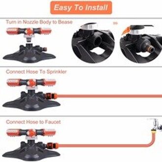Tuin Gazon Sprinkler Automatische 360 Graden Roterende Met Quick Connectors Roterende Sprinkler Douchekop