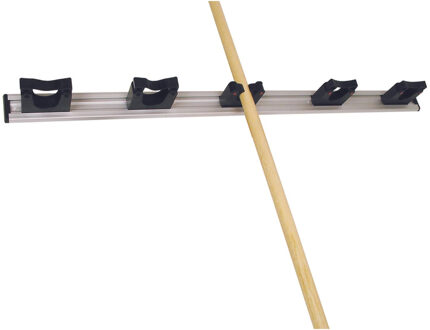 Tuin gereedschap houders/klemmen - 5x klemmen op rail - voor stelen - opbergsysteem