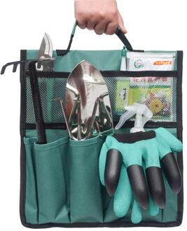 Tuin Gereedschap Tas Draagbare Opbergtas Grote Capaciteit Tuin Kneeler Tool Bag Tool Organizer Voor Indoor Outdoor Garden Tool groen