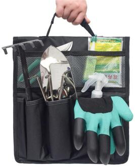 Tuin Gereedschap Tas Draagbare Opbergtas Grote Capaciteit Tuin Kneeler Tool Bag Tool Organizer Voor Indoor Outdoor Garden Tool zwart