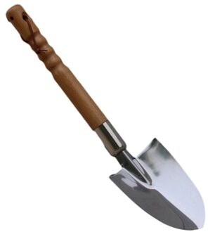 Tuin Hand Troffel Graven Schop En Plant Heavy Duty Rvs Tuin Spade Tool Natuurlijke As Houten Handvat En Lederen band