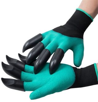 Tuin Handschoenen Met Klauwen Vingertoppen Op Dubbele Kant Beschermende Kleding Tuinieren Latex Werk Gereedschap Veilig Voor Graven En Planten 1