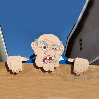 Tuin Illustratie Hek Decoratie Angry Oude Man En Dame Tuin Art Boerderij Binnenplaats Ornament Houten Tuin Jardin Decoratie