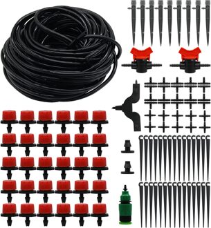 Tuin Irrigatie Set 108 Pcs 20 M 4/7 Mm Slang Diy Tuinieren Sprinkler Hoofd Slang Beugel Snelle Interface perforator Plug Tee