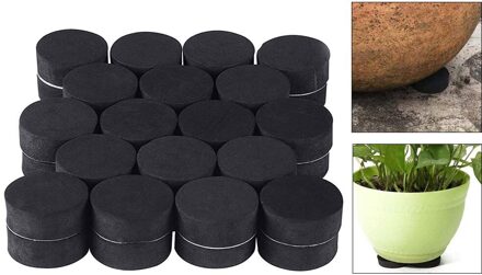 Tuin Macetero Bloempot Mat Plant Voeten Riser Pad Ronde Onzichtbare Natuurlijke Rubber Bloempot Accessoires Met Lijm 24Pcs