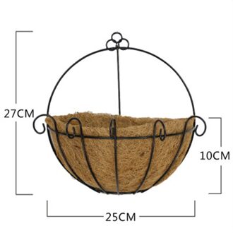 Tuin Muur Opknoping Bloempot, Wanddecoratie, Geweven Opknoping Mand, Smeedijzeren Opknoping Mand, rieten Groene Radijs Plant Wa A4