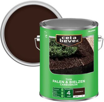 Tuin Palen & Bielzen - Dekkend Mat - Carbobruin - 5L