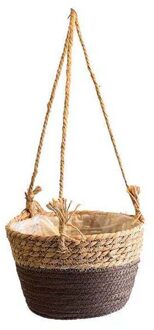 Tuin Plant Opslag Mand Jute Touw Opknoping Planter Geweven Indoor Outdoor Bloem Houder Macrame Plant Hangers Thuis Decor