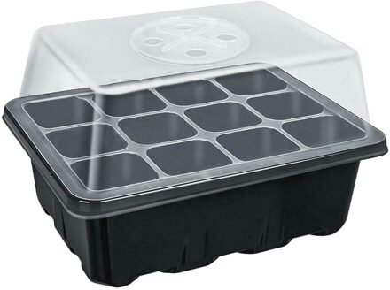 Tuin Plant Pot 12 Gat Plant Zaad Groeien Doos Kwekerij Zaailing Starter Tuin Yard Lade Tuinieren Zaaien Tray Tools zwart