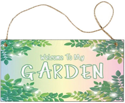 Tuin Plaque Hout Plaque Aanmelden Muur Opknoping Teken 20X10cm Hoge Precisie Afdrukken Heldere Kleur Levensechte Graphics Grote Decoratie