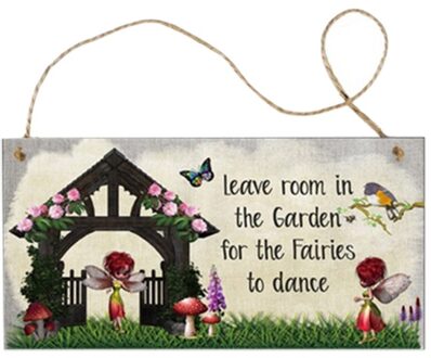 Tuin Plaque Hout Plaque Aanmelden Muur Opknoping Teken 20X10cm Hoge Precisie Afdrukken Heldere Kleur Levensechte Graphics Grote Decoratie