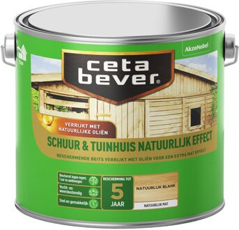 Tuin Schuur & Tuinhuis Beits - Natuurlijk Effect - Blank - 2,5L