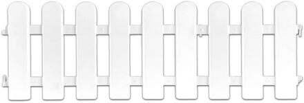 Tuin Staketsel Diy Plastic Gazon Plant Grens Decoratieve Tuin Landschap Eenvoudig Te Installeren Tuin Decor Wit 50x16cm