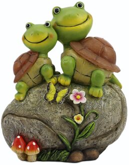 Tuin Standbeeld Leuke Dier Sculptuur Met Solar Led Light Outdoor Tuin Decoratie Bureau Decoraties Binnenplaats Ambachten