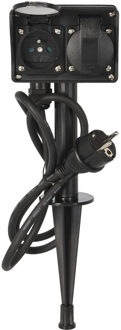 Tuin stopcontact steker - 2-voudig - stekker - tuinstopcontact - steker - tuin - contactdoos