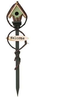 Tuin Teken Welcom Plaques Welkom Houten Ambachtelijke Rustieke Voor Thuis Hal En Store Hout + Rotan Simulatie Vintage Land kaart groen