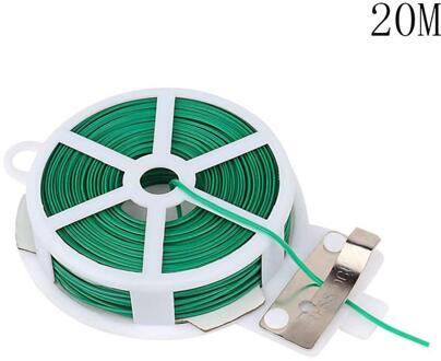Tuin Twist Tie Keuken Bag Tuinieren Plant Groene Tie Draad Roll Met Draad Cutter 20/30/50 Meter keuken Tuingereedschap A40 20M