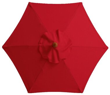 Tuin Vervanging Paraplu Doek Outdoor Meubels Waterdicht Paraplu Met Crank Uv Bescherming Luifel Zonnescherm Vervanging rood